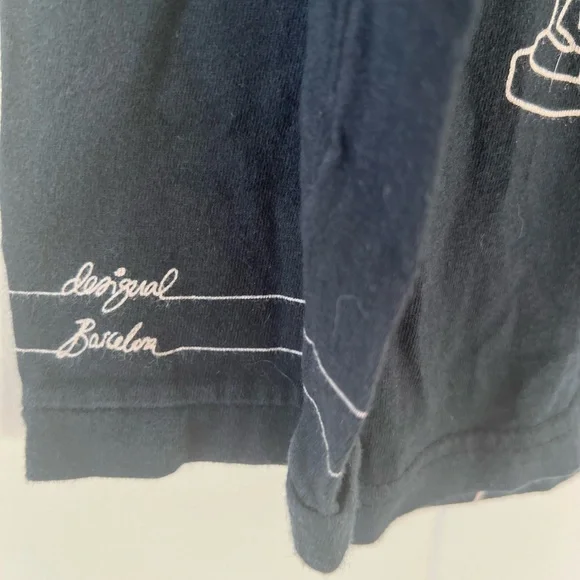 Rare Desigual Barcelona Embroidered Long Sleeve Top | Y2K Euro Streetwear L - Picture 11 of 14